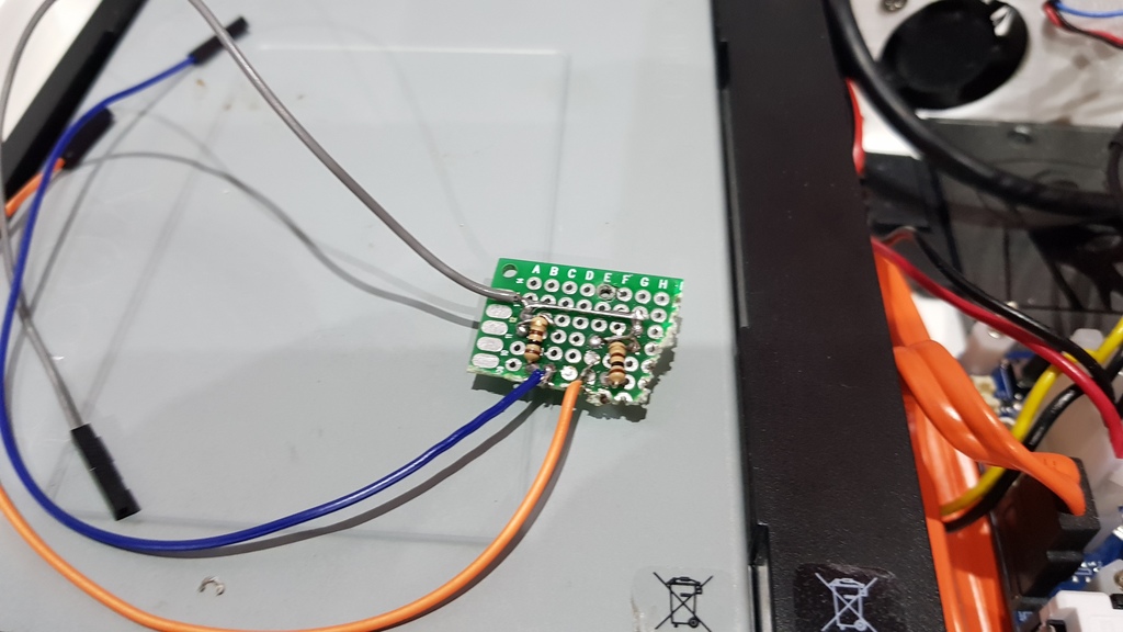 LED activity board wiring inside the enclosure